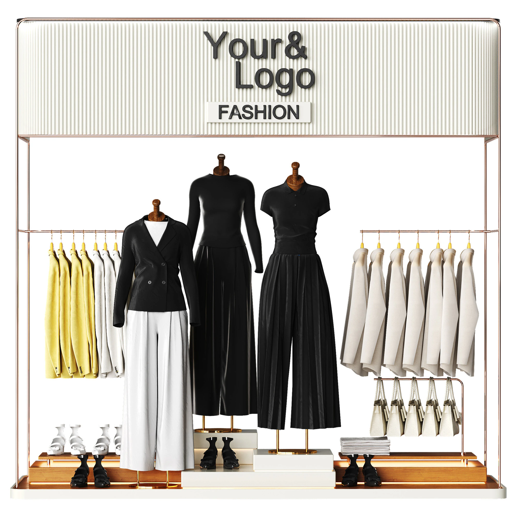 Clothing store and showroom 3D Model .c4d .max .obj .3ds .fbx .stl .blend 