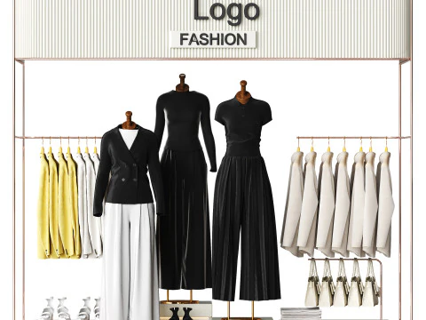 Magasin de v&ecirc;tements et showroom Modèle 3D