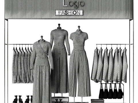 Clothing store and showroom 3D Model