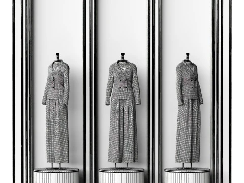 Clothing store and showroom 3D Model