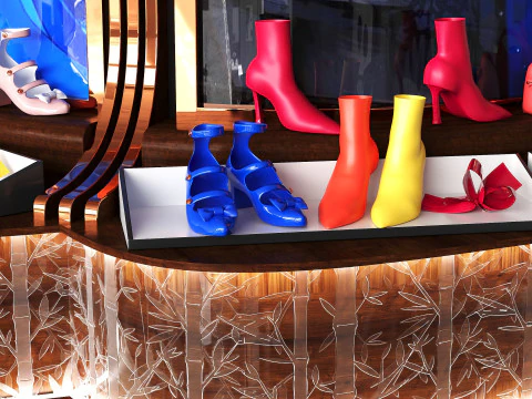 Clothing store and showroom 3D Model