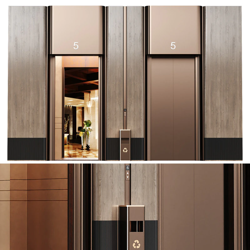 Design der Aufzugslobby 3D Modell .c4d .max .obj .3ds .fbx .stl .blend 