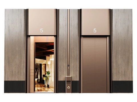 Design der Aufzugslobby 3D Modell