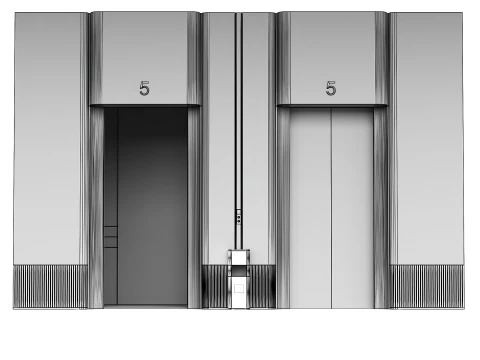 Design der Aufzugslobby 3D Modell