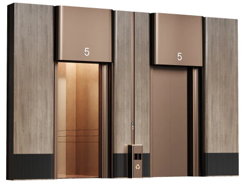 Design der Aufzugslobby 3D Modell