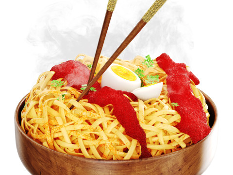 Pasta with eggs 3Dモデル