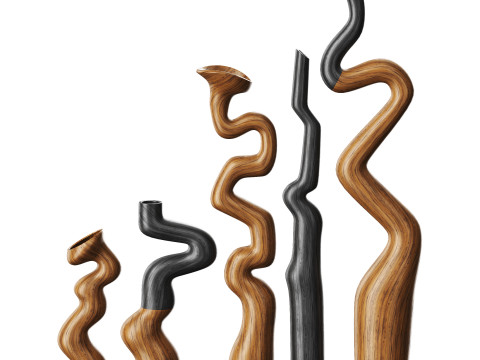 Wooden Vase 3D Model