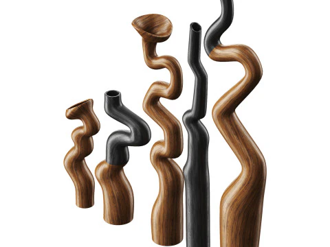 木製花瓶 3Dモデル