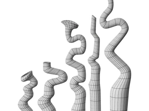 木製花瓶 3Dモデル