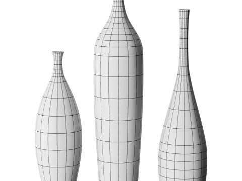 花瓶 木製 3Dモデル
