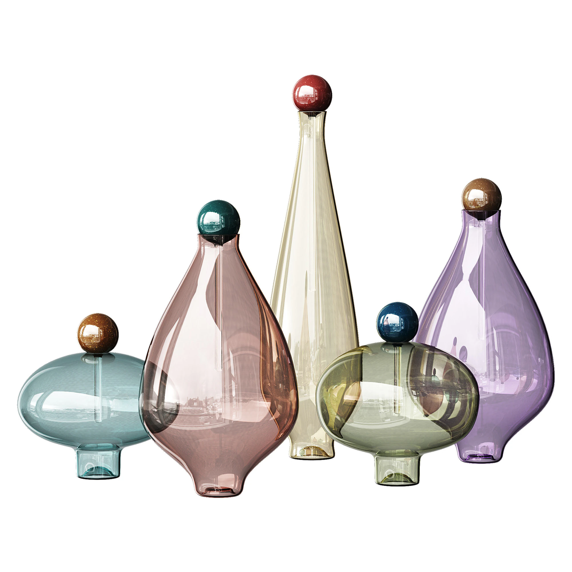 Glass Vase 3D Model .c4d .max .obj .3ds .fbx .stl .blend