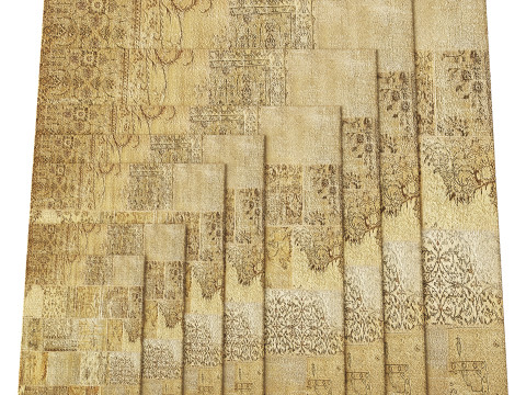 Turkish Patchwork Rugs Model 3D