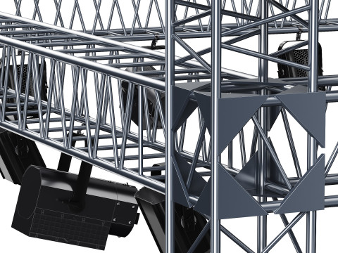 Soft theater farm with lighting equipment 3Dモデル