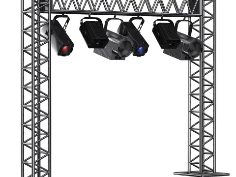 Soft theater farm with lighting equipment Model 3D
