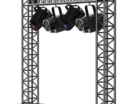 Soft theater farm with lighting equipment 3Dモデル