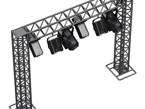 Soft theater farm with lighting equipment 3Dモデル