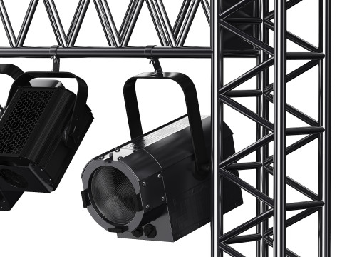 Soft theater farm with lighting equipment 3Dモデル