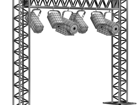 Soft theater farm with lighting equipment 3Dモデル