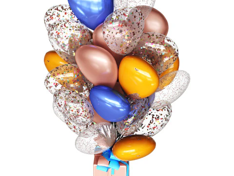 Beautiful elegant balloons 3D Model