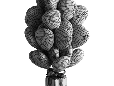 Beautiful elegant balloons 3D Model