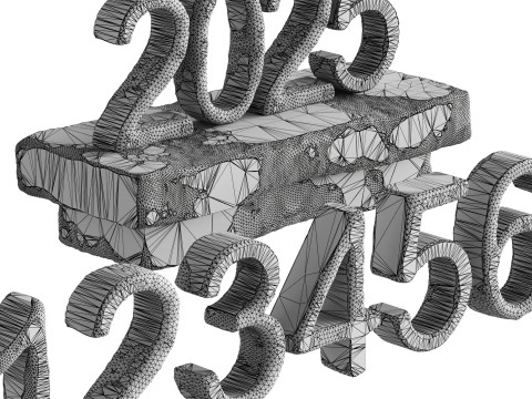 Ice numbers Modelo 3D