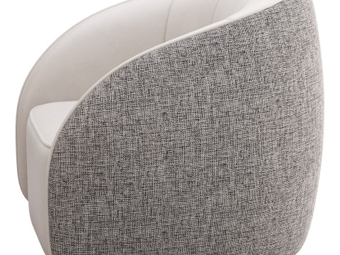 BeigeRed Leather Sofa Chair 3Dモデル