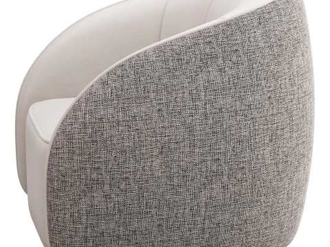 BeigeRed Leather Sofa Chair 3D Model