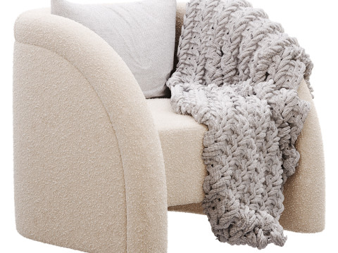 Modern Pearl Armchair 3D Model