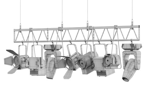 Soft theater farm with lighting equipment Model 3D