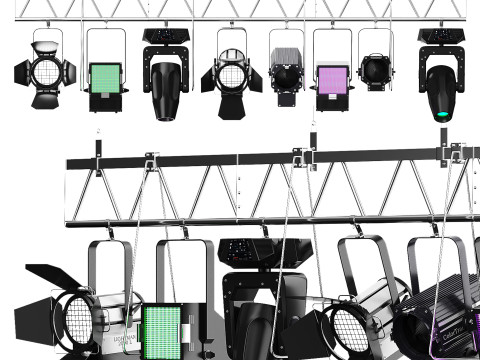 Soft theater farm with lighting equipment Model 3D