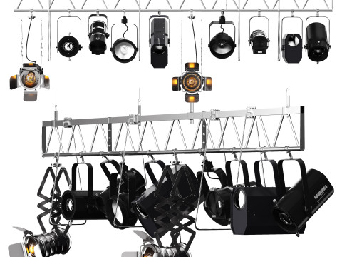 Soft theater farm with lighting equipment Model 3D