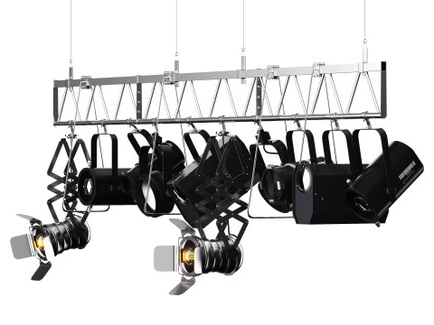 조명 장비를 갖춘 소프트 극장 농장 3D 모델