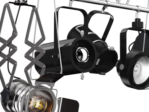 조명 장비를 갖춘 소프트 극장 농장 3D 모델