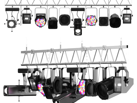Soft theater farm with lighting equipment Model 3D