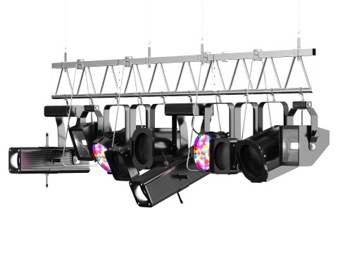 Soft theater farm with lighting equipment 3Dモデル