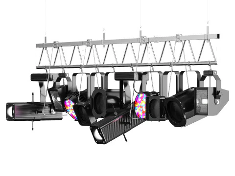 Soft theater farm with lighting equipment 3D Model