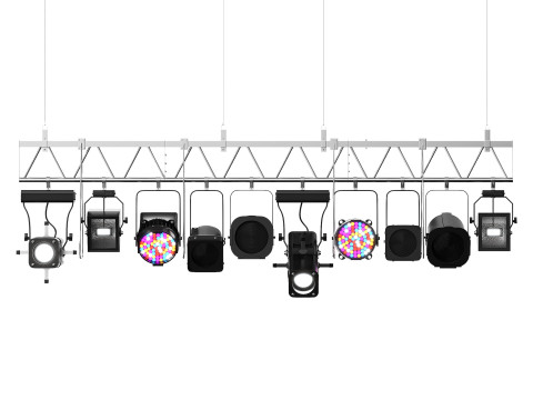 Soft theater farm with lighting equipment 3Dモデル