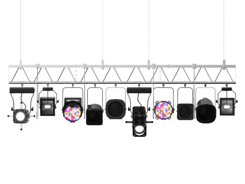 Soft theater farm with lighting equipment 3D Model