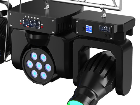 Soft theater farm with lighting equipment 3D 모델