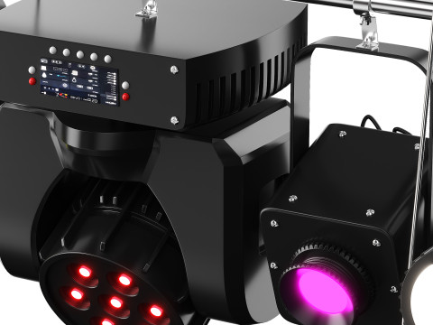 Soft theater farm with lighting equipment 3D 모델