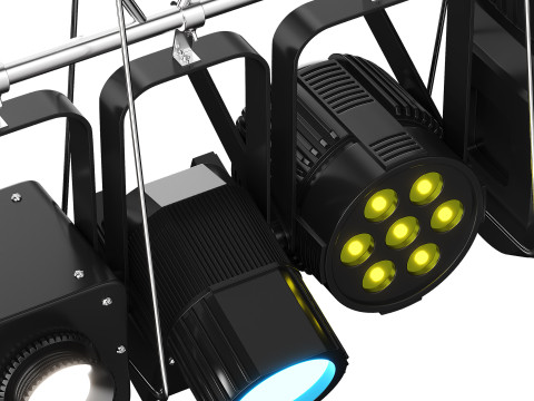 Soft theater farm with lighting equipment 3D 모델