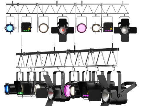 Soft theater farm with lighting equipment Model 3D