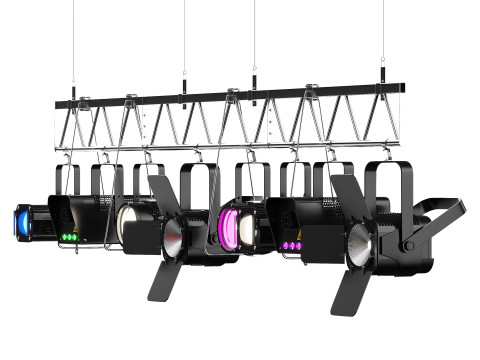 Soft theater farm with lighting equipment 3D 모델