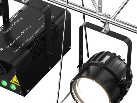 Soft theater farm with lighting equipment 3D 모델