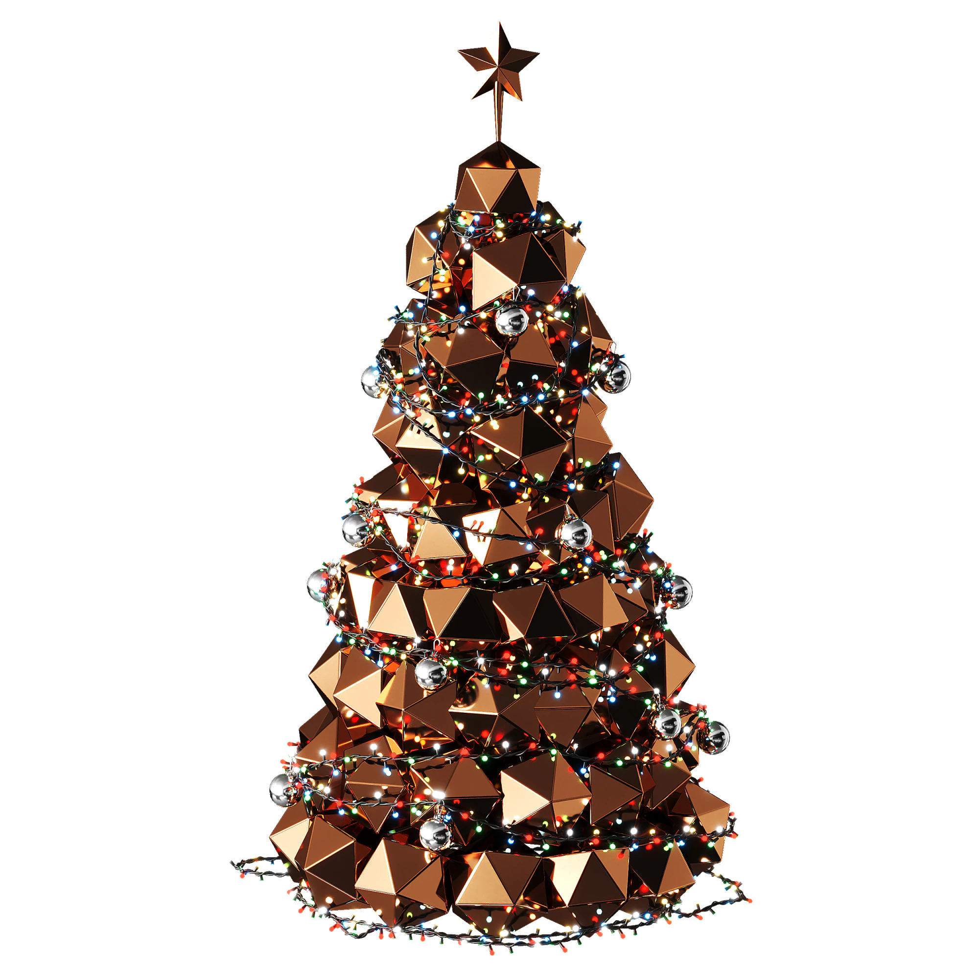 Christmas tree 3D Model .c4d .max .obj .3ds .fbx .stl .blend 