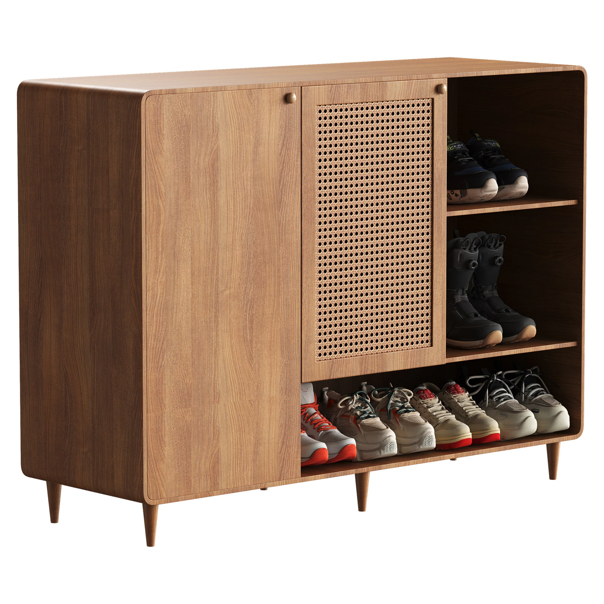 Shoes Cabinet Set 3D Model .c4d .max .obj .3ds .fbx .stl .blend 