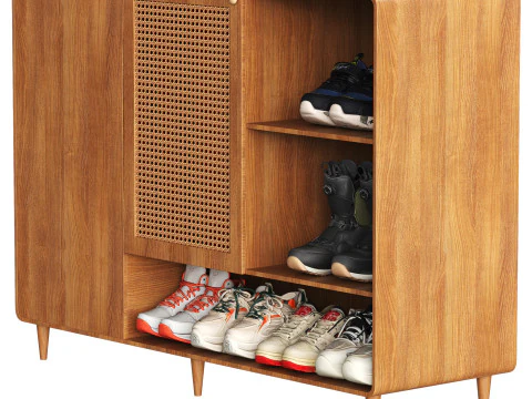 Shoes Cabinet Set 3D Model