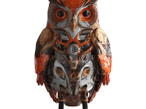 Robot Owl 3D Model