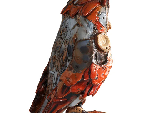 Robot Owl 3D Model