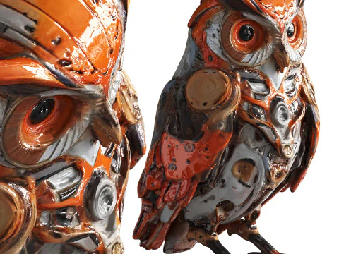 Robot Owl 3D Model